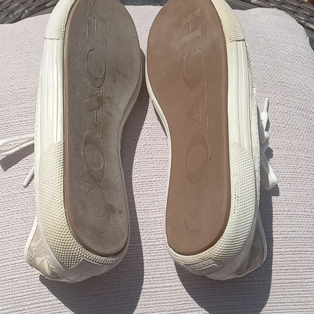 Coach Etta women's canvas tan women's sneakers size 7.5